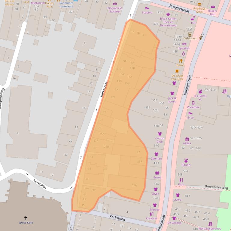 Kaart van postcodegebied 3841EV.