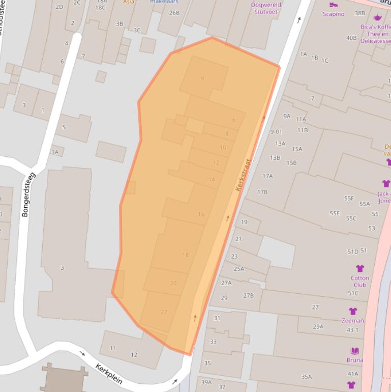 Kaart van postcodegebied 3841EW.