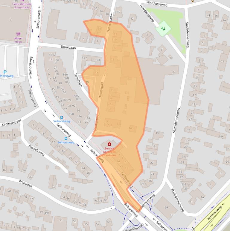 Kaart van postcodegebied 3841GB.