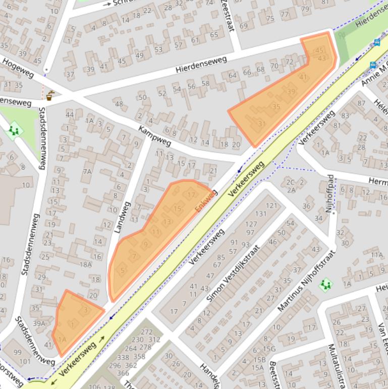 Kaart van postcodegebied 3841GG.