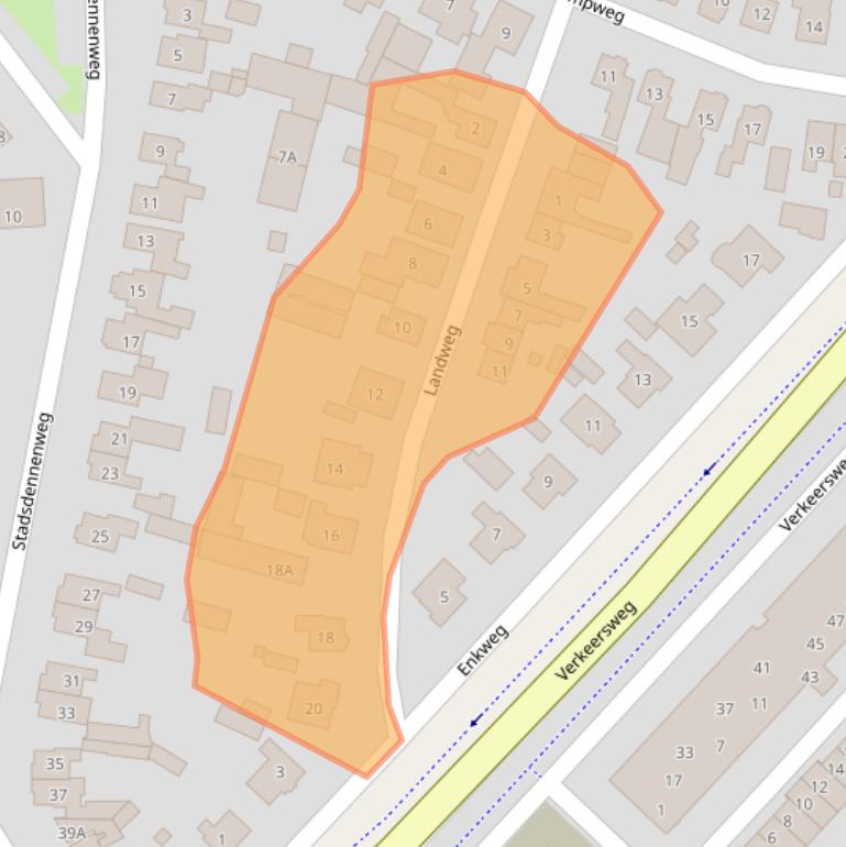 Kaart van postcodegebied 3841GH.