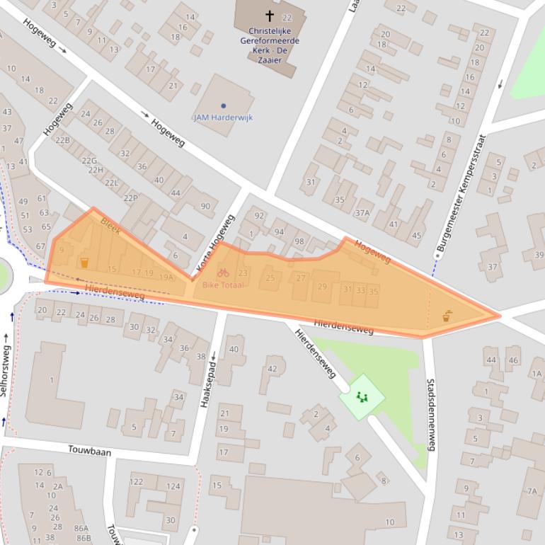 Kaart van postcodegebied 3841GV.