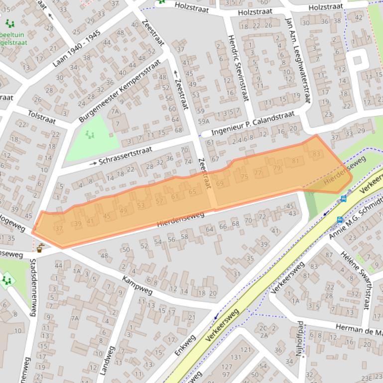 Kaart van postcodegebied 3841GW.