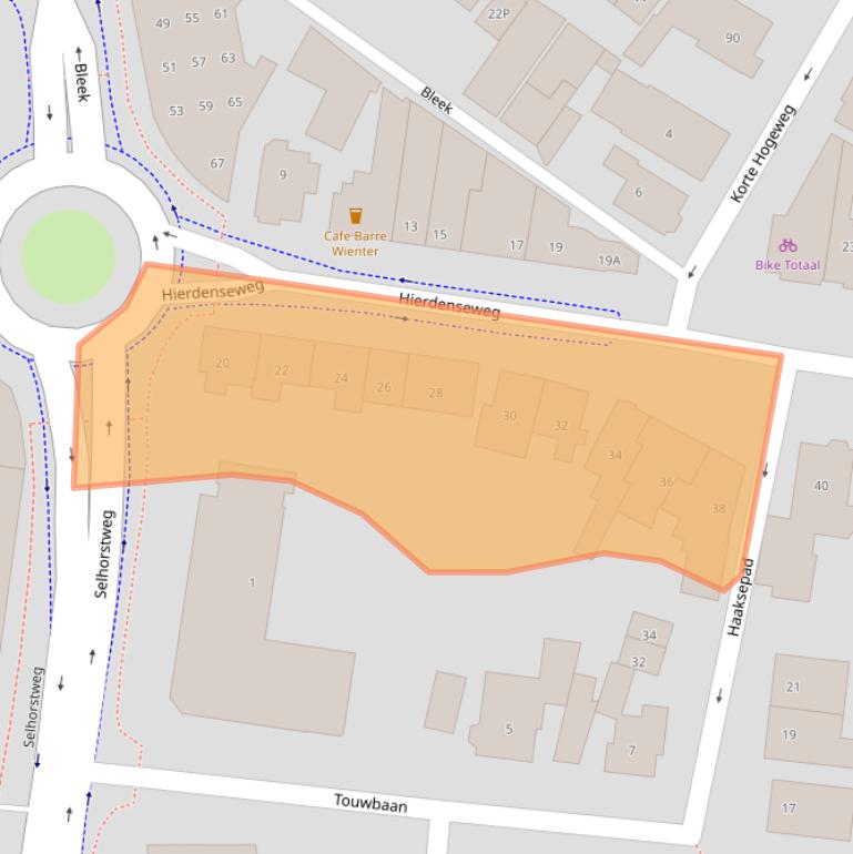 Kaart van postcodegebied 3841GX.