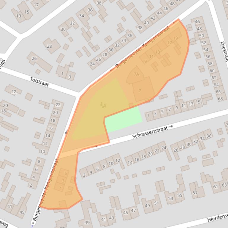 Kaart van postcodegebied 3841HA.
