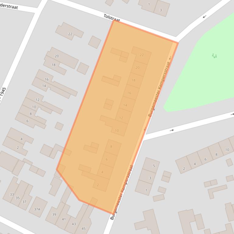 Kaart van postcodegebied 3841HB.