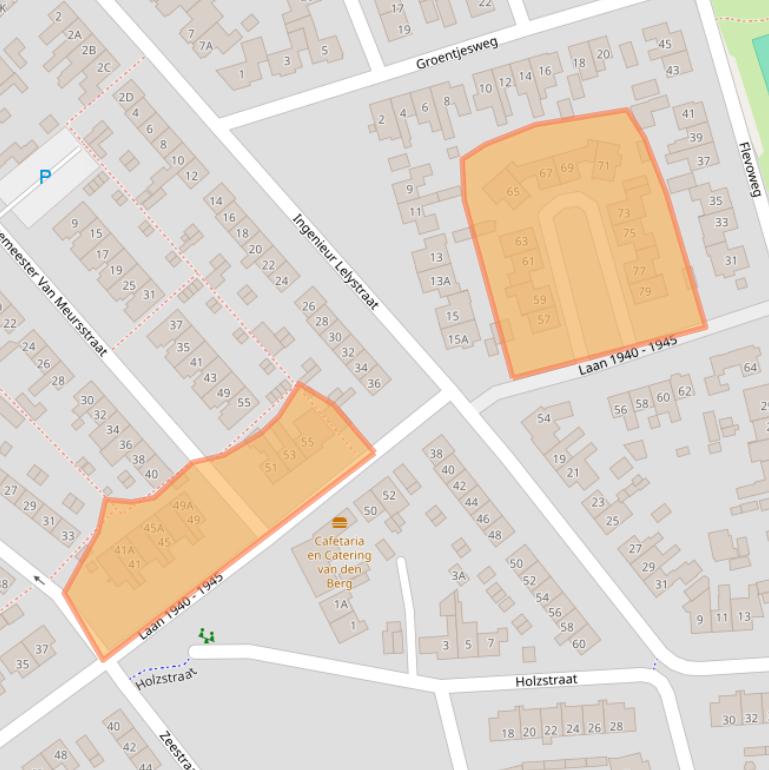 Kaart van postcodegebied 3841JB.