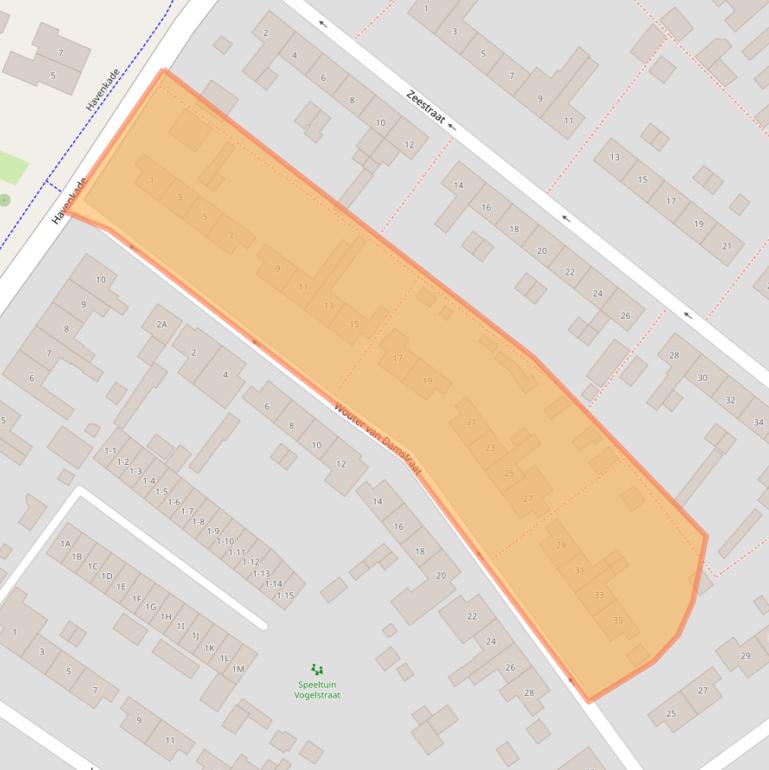 Kaart van postcodegebied 3841JH.