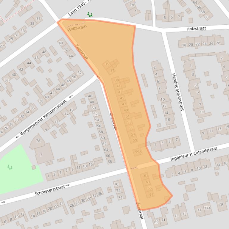 Kaart van postcodegebied 3841JL.