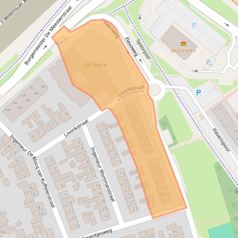 Kaart van postcodegebied 3841KK.