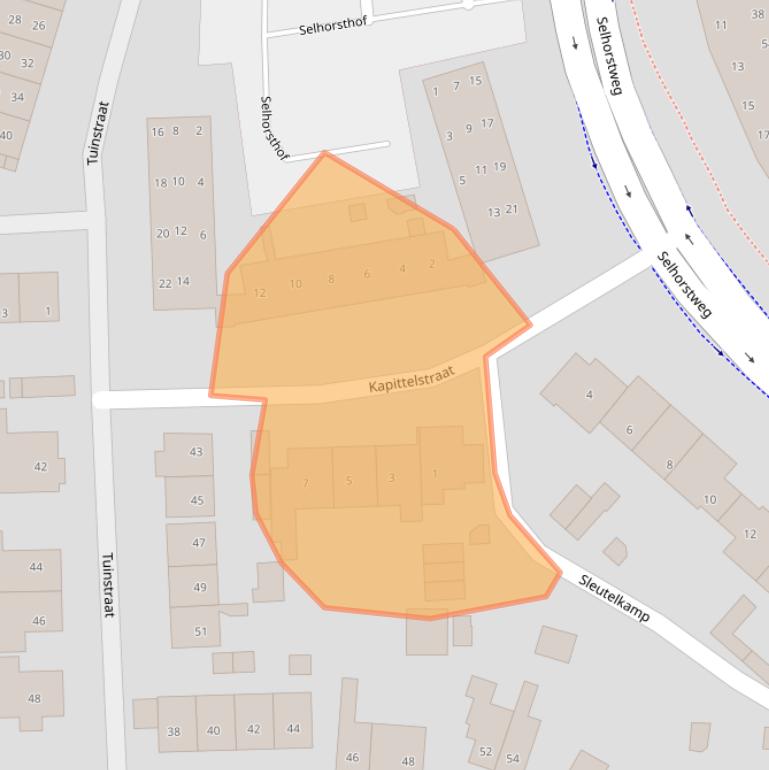 Kaart van postcodegebied 3841XA.
