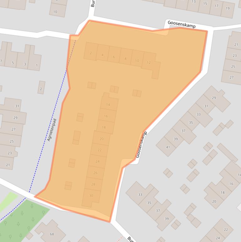 Kaart van postcodegebied 3841XH.