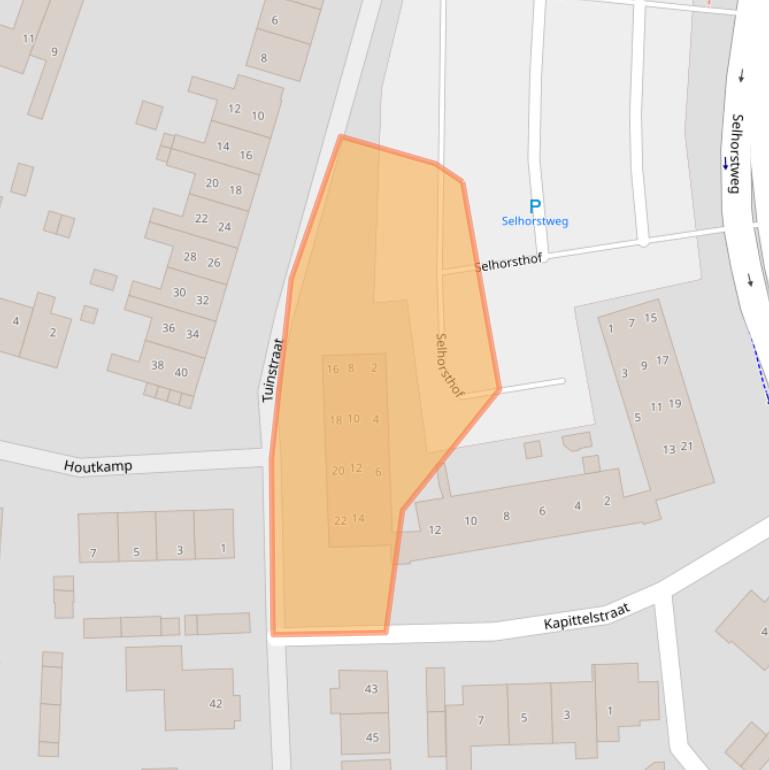 Kaart van postcodegebied 3841XP.