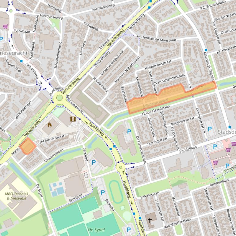 Kaart van postcodegebied 3842AB.