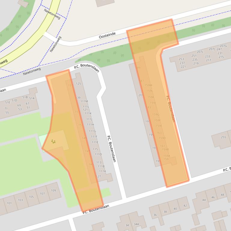 Kaart van postcodegebied 3842BD.