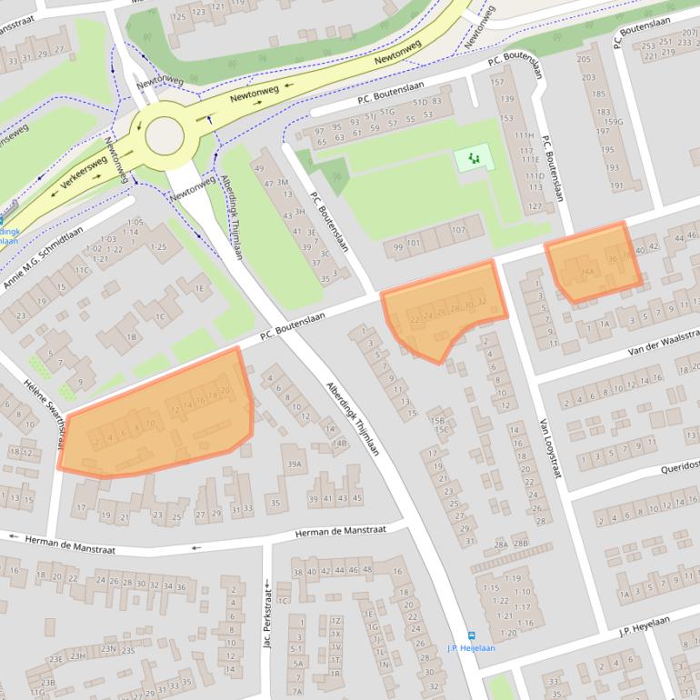 Kaart van postcodegebied 3842BJ.