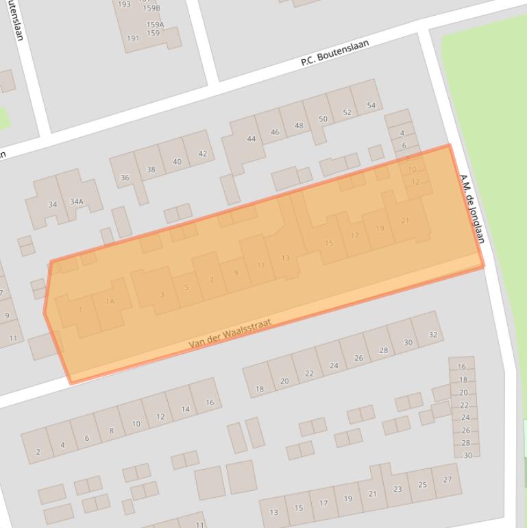 Kaart van postcodegebied 3842CB.