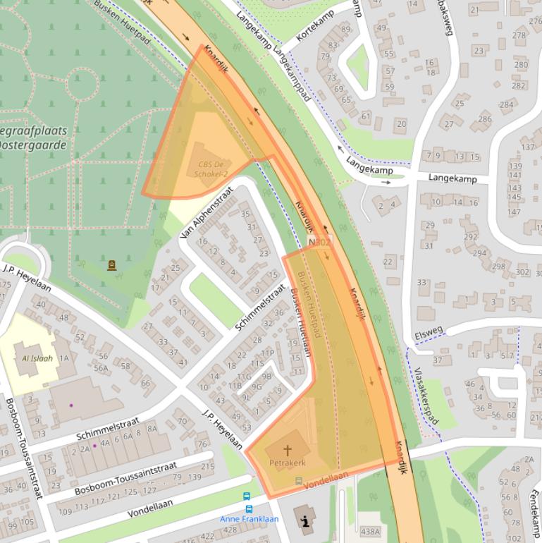 Kaart van postcodegebied 3842CS.