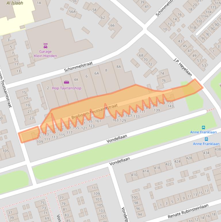 Kaart van postcodegebied 3842EG.