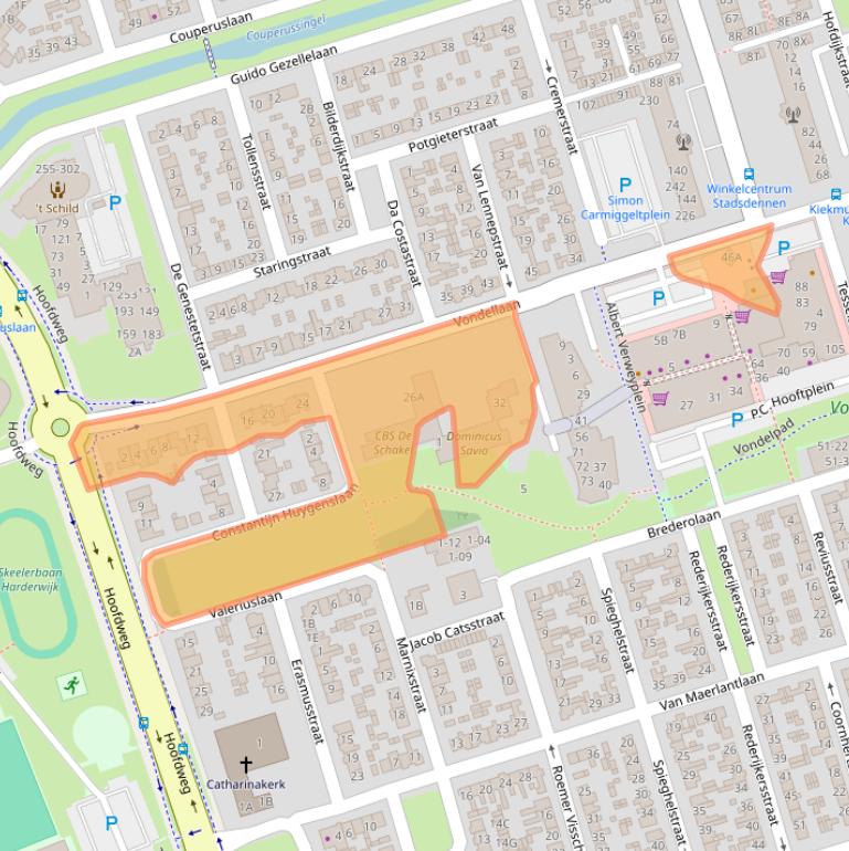 Kaart van postcodegebied 3842EH.