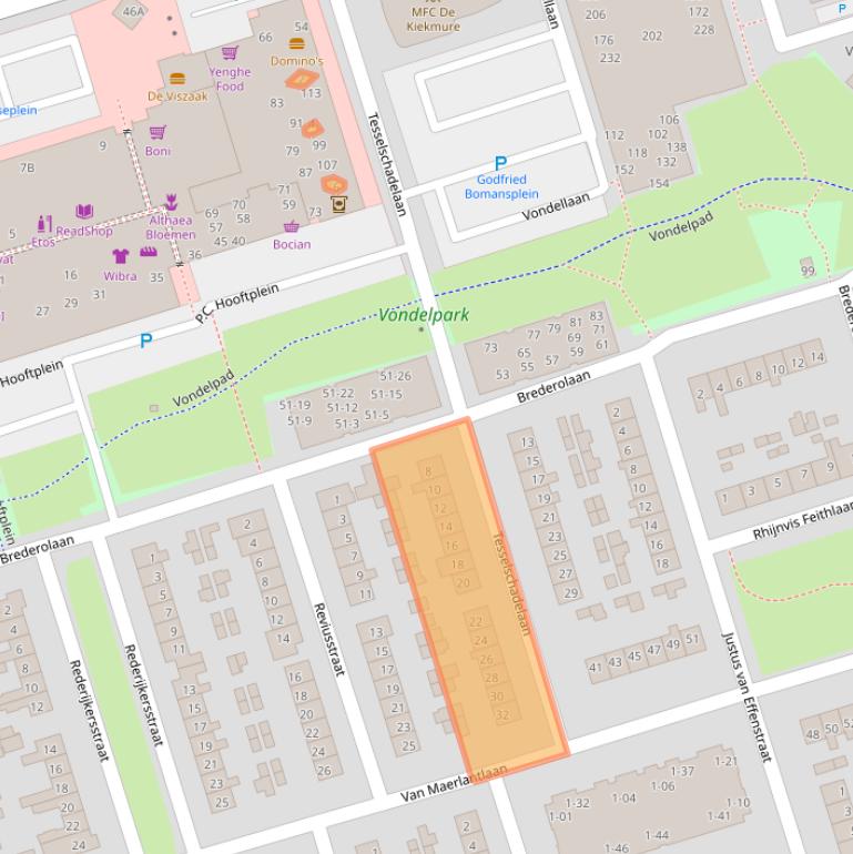 Kaart van postcodegebied 3842GB.