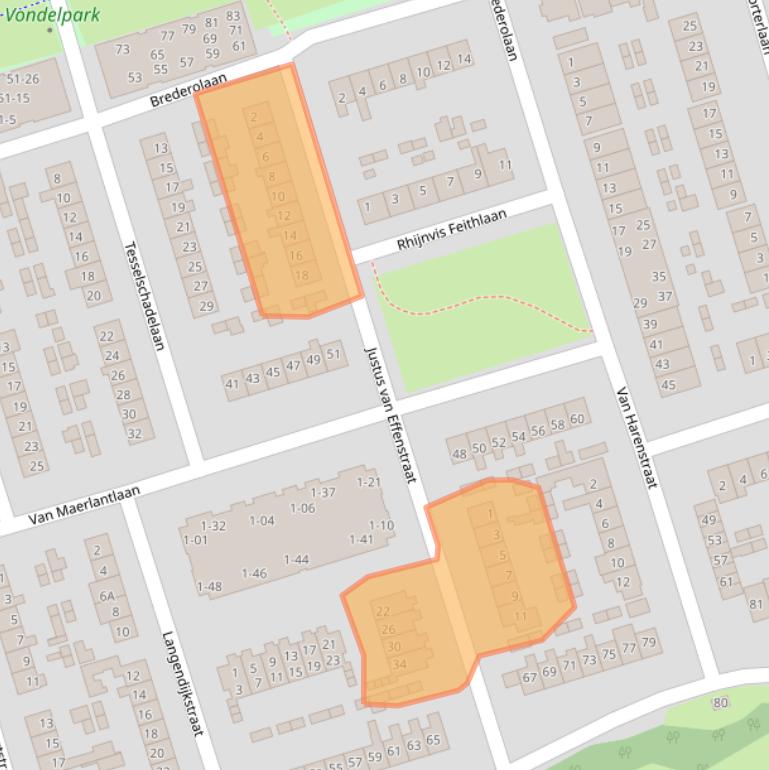 Kaart van postcodegebied 3842GE.