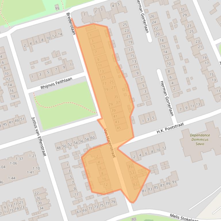 Kaart van postcodegebied 3842GG.