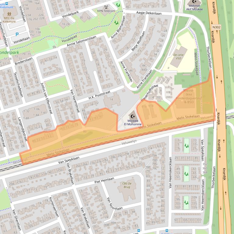 Kaart van postcodegebied 3842GL.