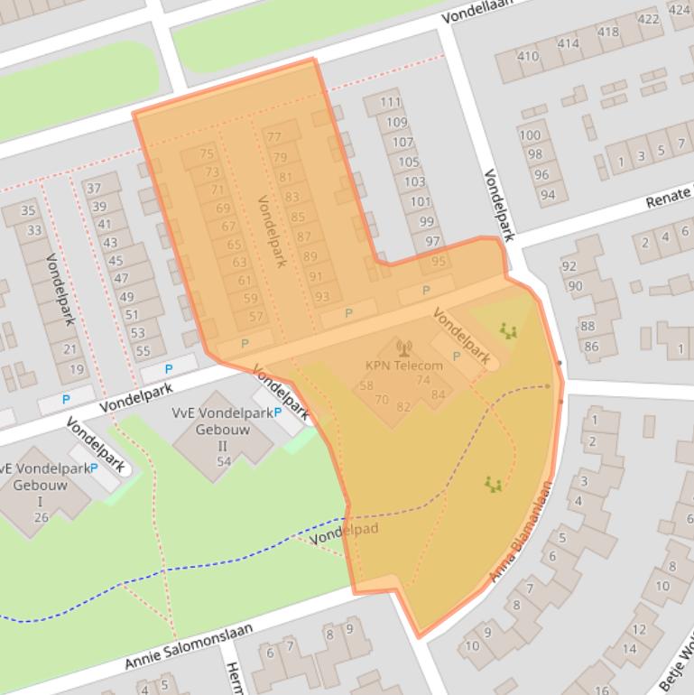 Kaart van postcodegebied 3842GR.