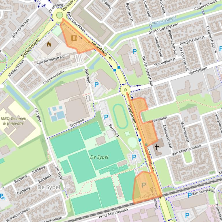 Kaart van postcodegebied 3842GZ.