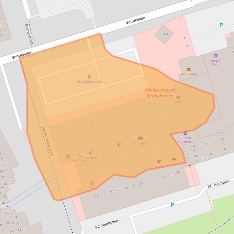 Kaart van postcodegebied 3842HB.