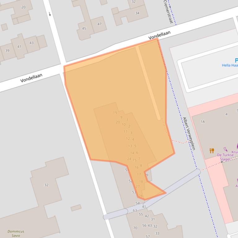 Kaart van postcodegebied 3842HG.