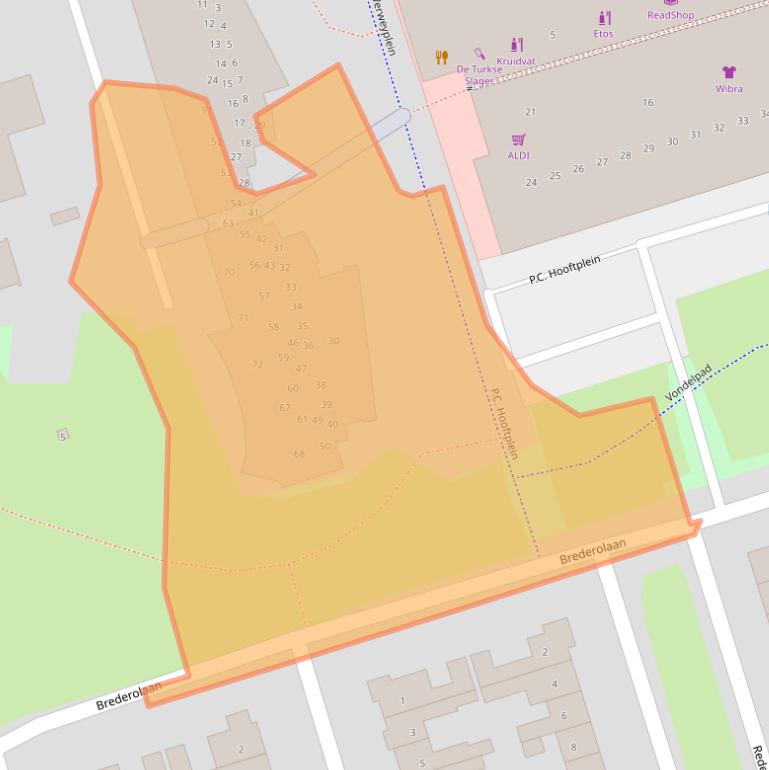 Kaart van postcodegebied 3842HH.