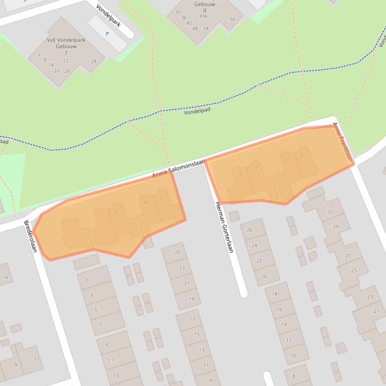 Kaart van postcodegebied 3842HP.