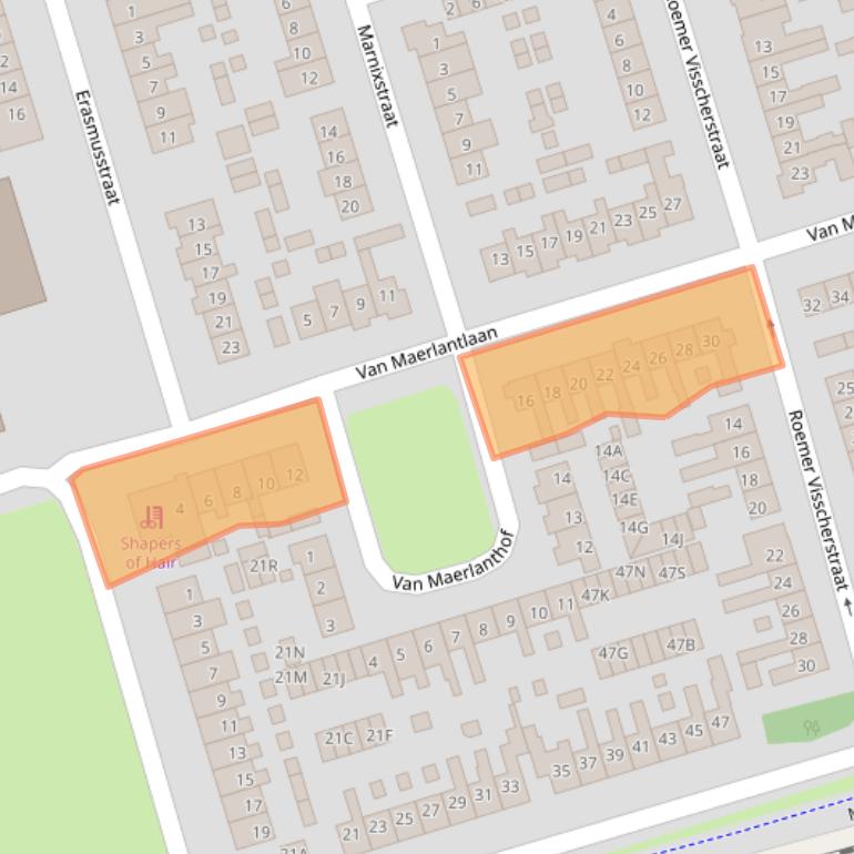 Kaart van postcodegebied 3842JC.