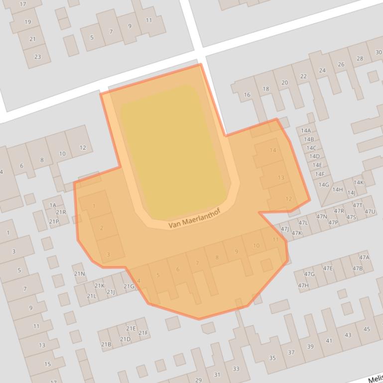 Kaart van postcodegebied 3842JE.