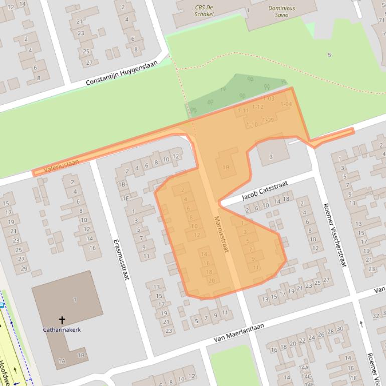 Kaart van postcodegebied 3842JJ.