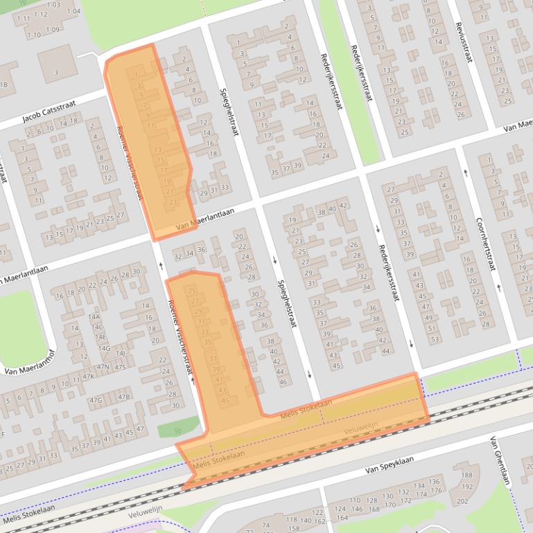 Kaart van postcodegebied 3842JL.