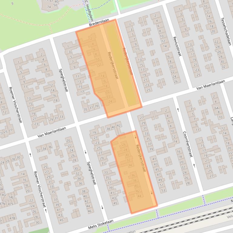 Kaart van postcodegebied 3842JT.