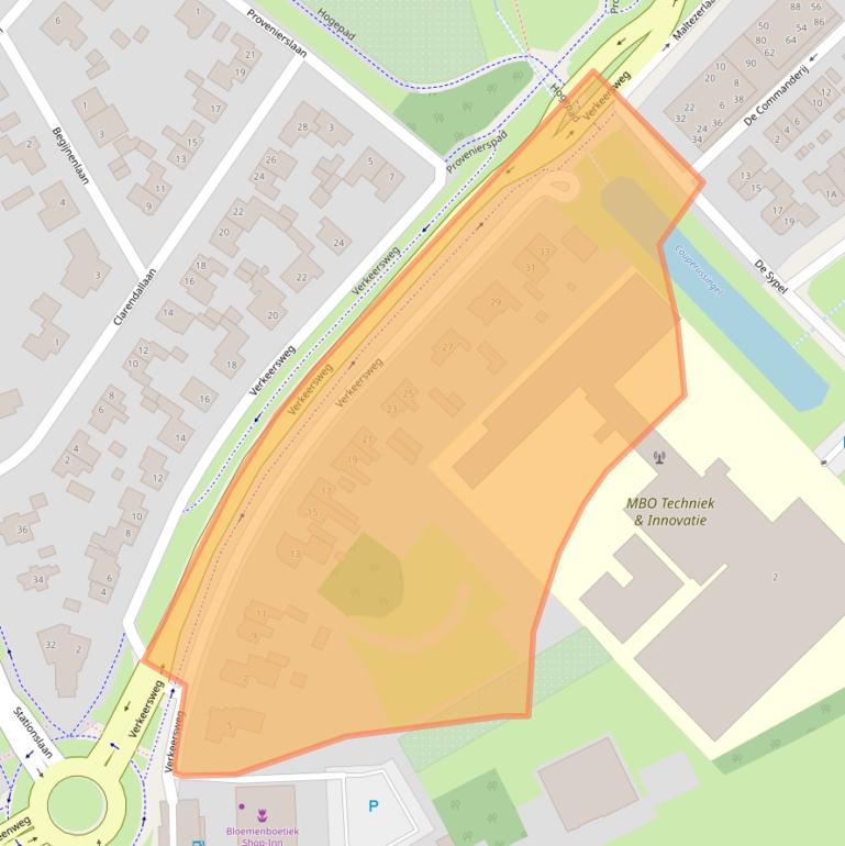 Kaart van postcodegebied 3842LD.