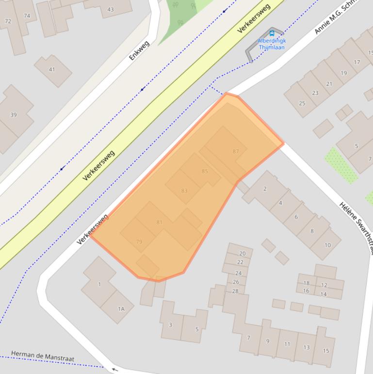 Kaart van postcodegebied 3842LE.