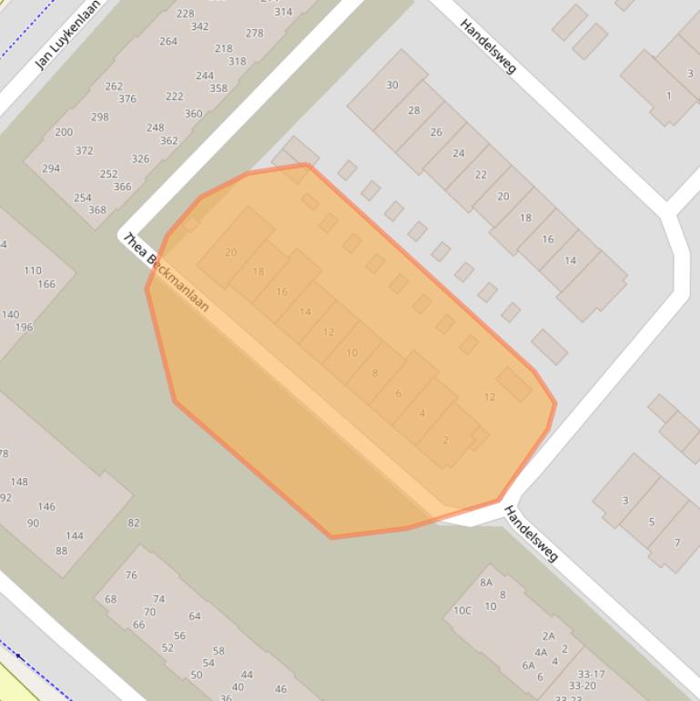 Kaart van postcodegebied 3842LR.