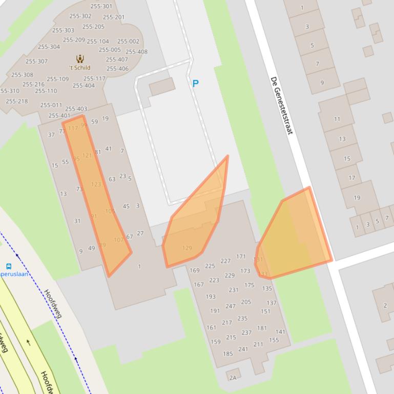 Kaart van postcodegebied 3842XG.