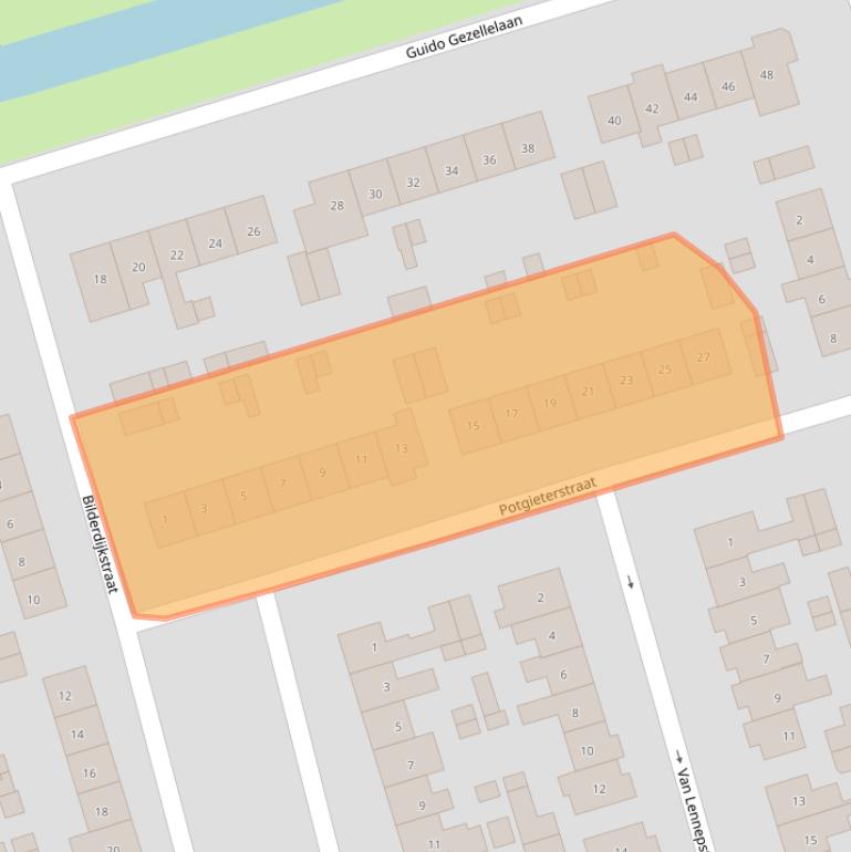 Kaart van postcodegebied 3842XX.