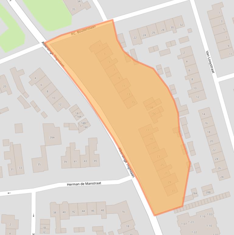 Kaart van postcodegebied 3842ZA.