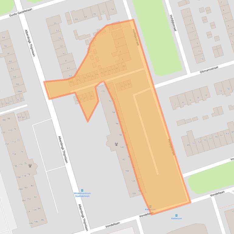 Kaart van postcodegebied 3842ZL.