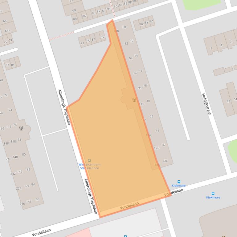 Kaart van postcodegebied 3842ZR.