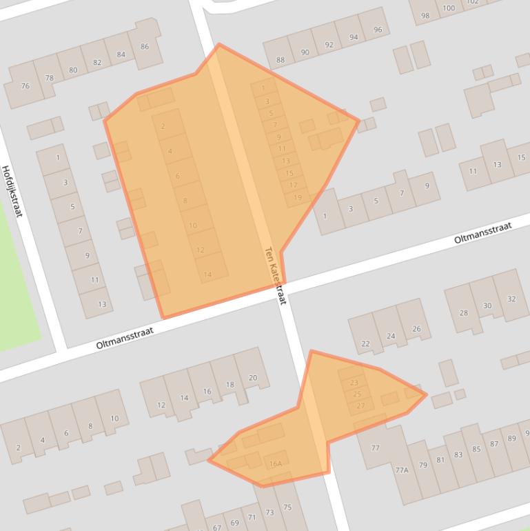Kaart van postcodegebied 3842ZV.