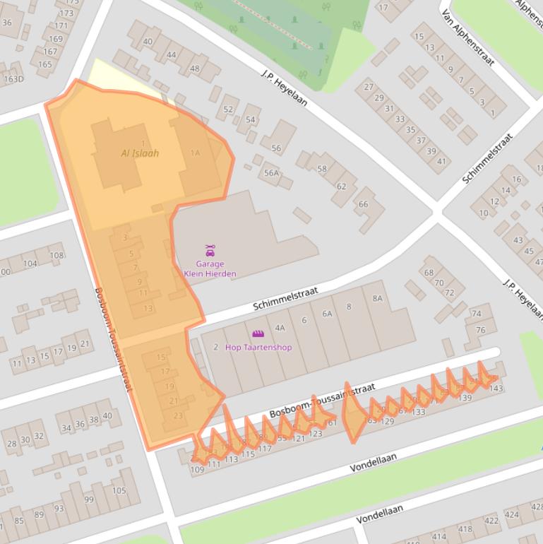 Kaart van postcodegebied 3842ZZ.