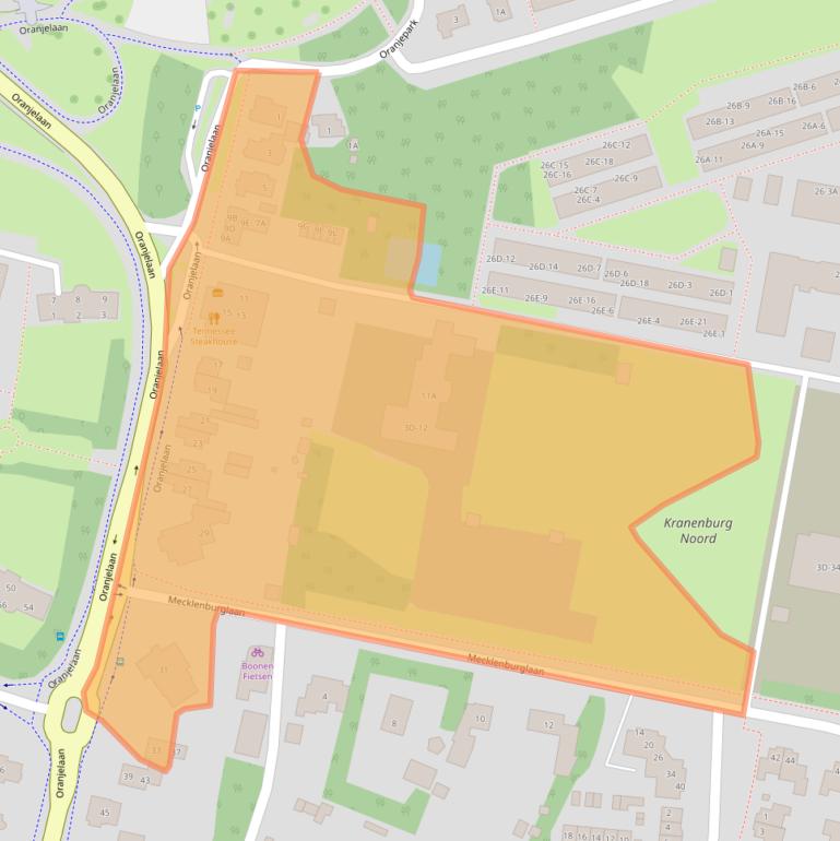 Kaart van postcodegebied 3843AA.